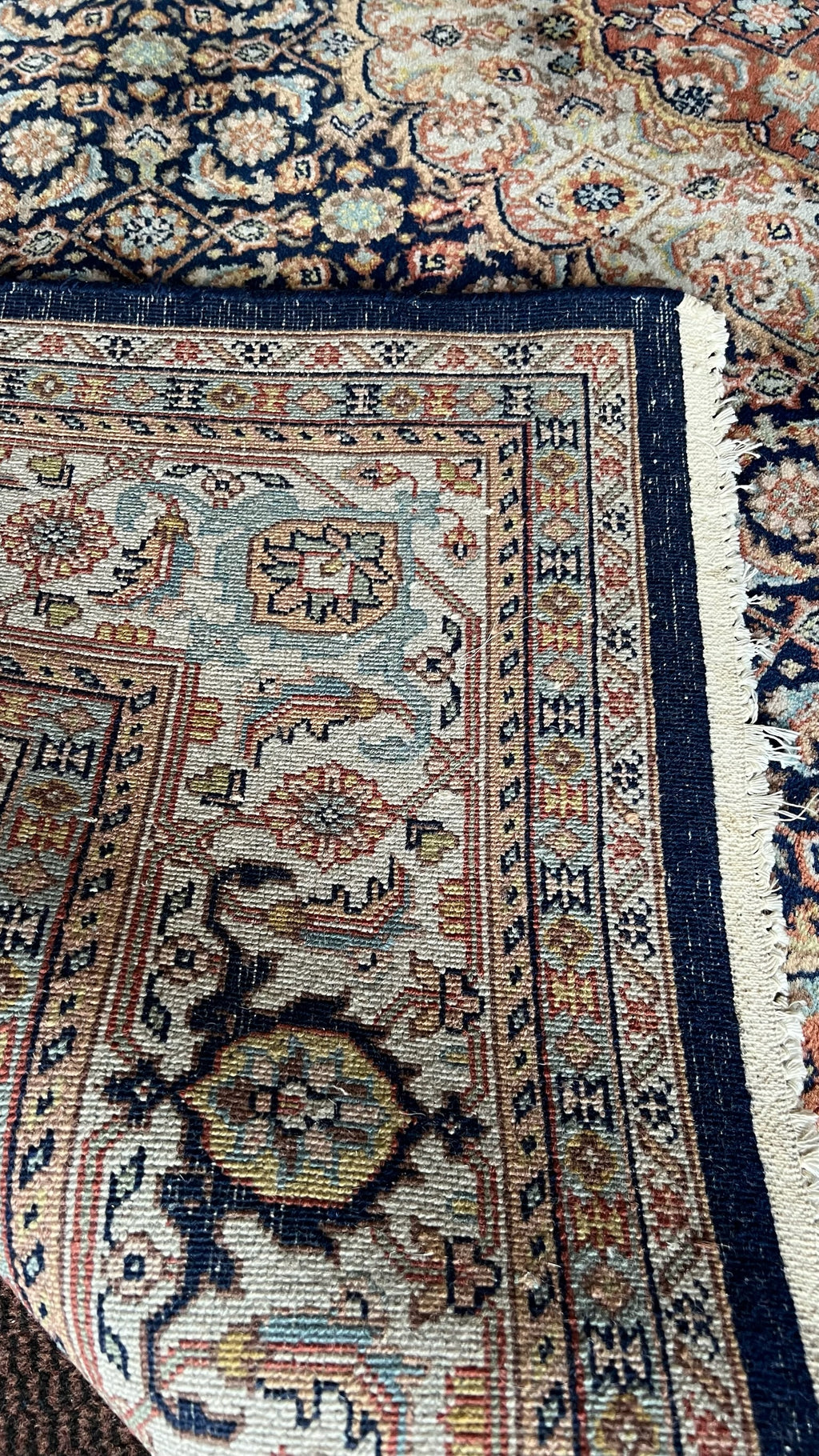 Hand-knotted Moud style rug