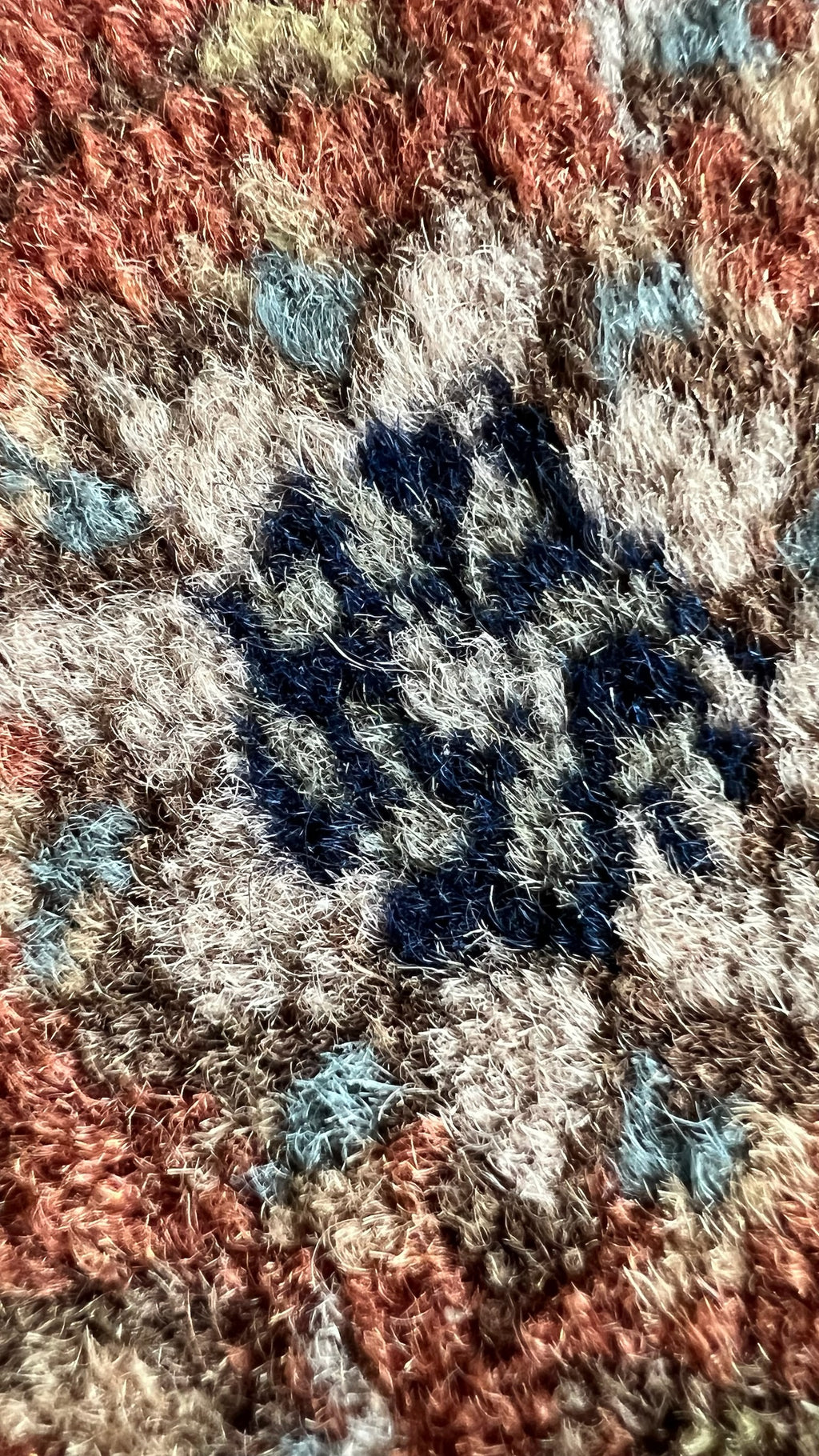 Hand-knotted Moud style rug