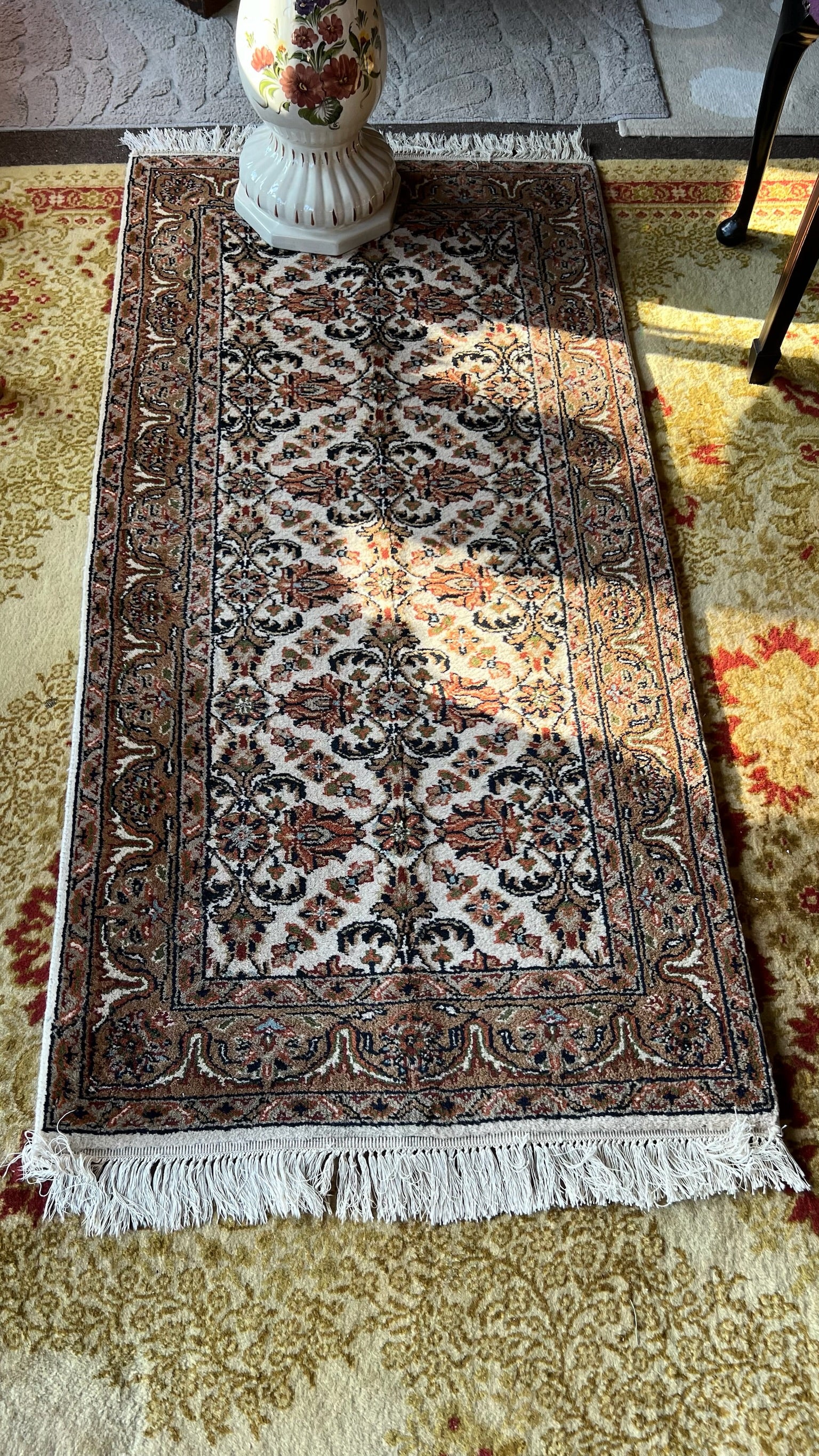 Hand-knotted Bidjar (Bidgar) rug runner – India