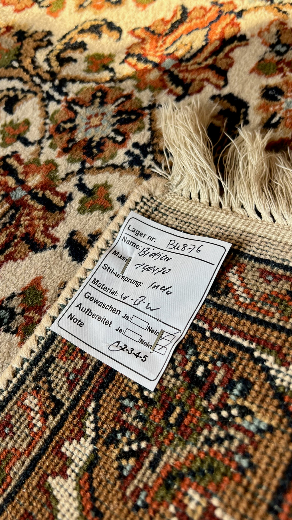 Hand-knotted Bidjar (Bidgar) rug runner – India