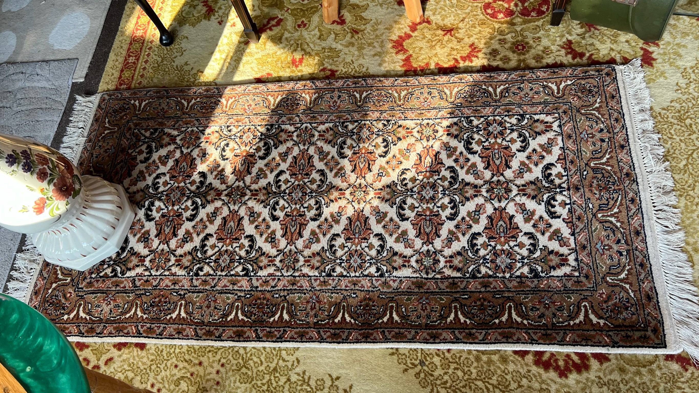 Hand-knotted Bidjar (Bidgar) rug runner – India