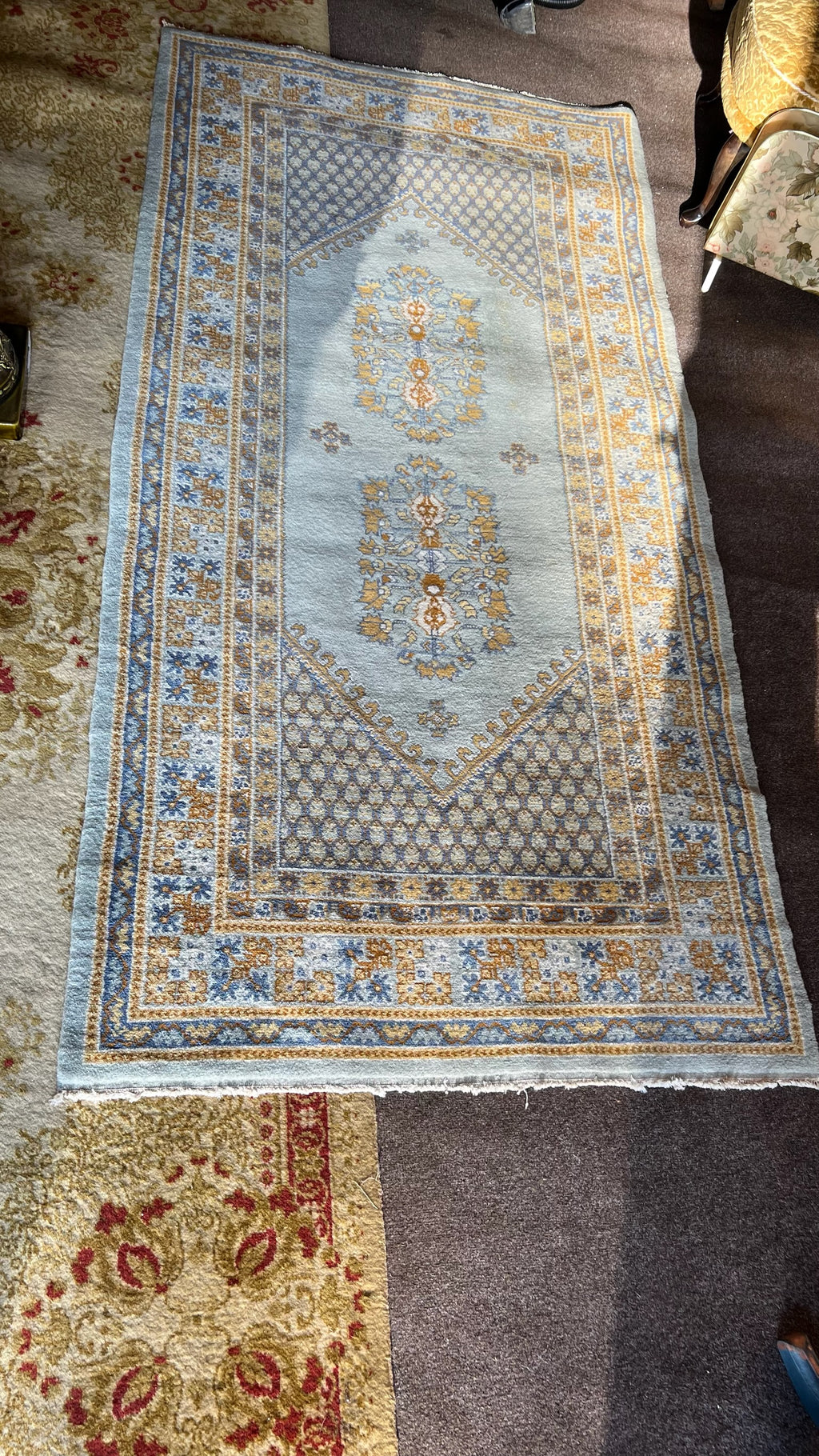 Beautiful Tunisian wool rug runner – 207 × 100 cm