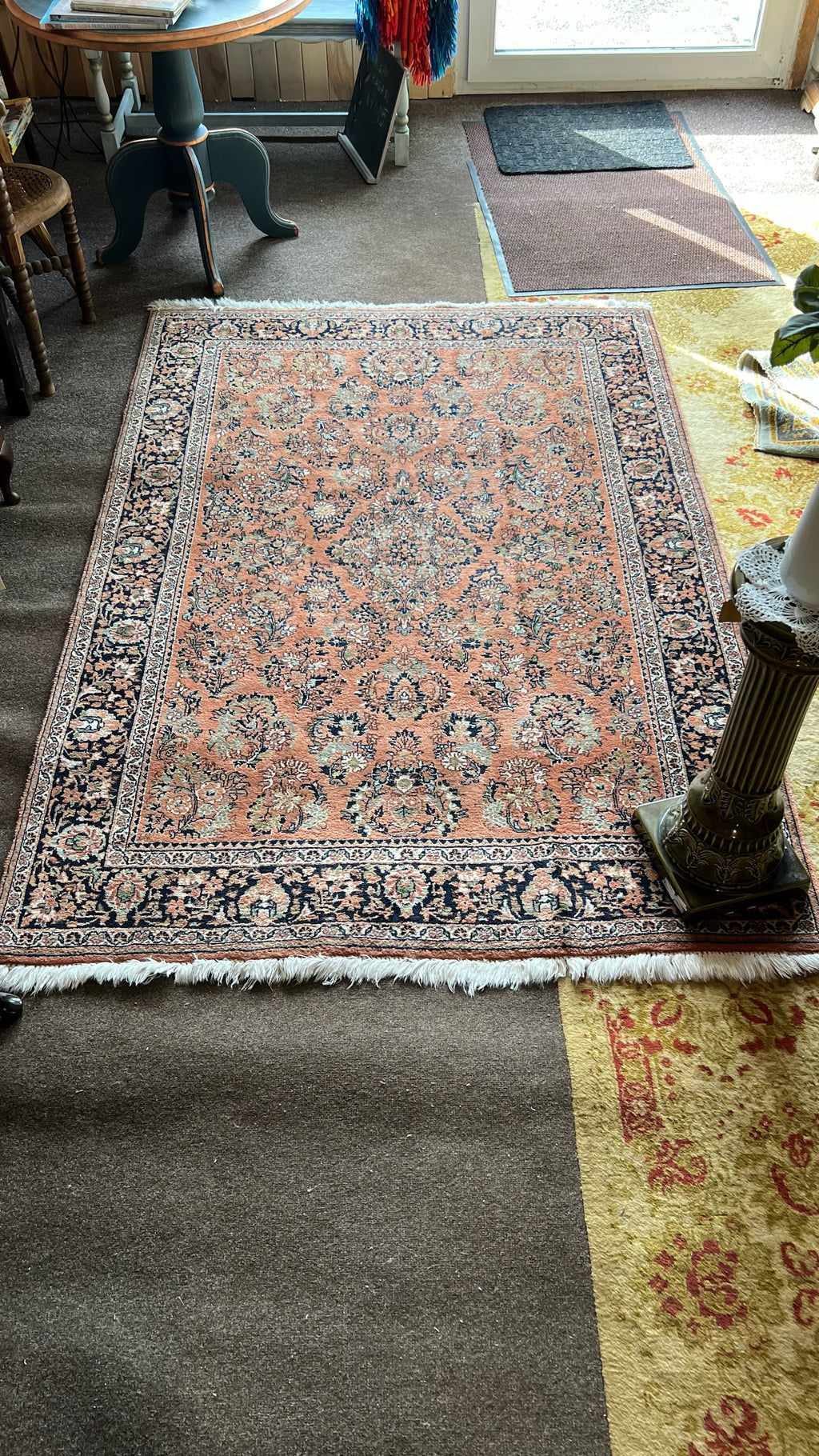 Hand-knotted Saroucki style rug – India