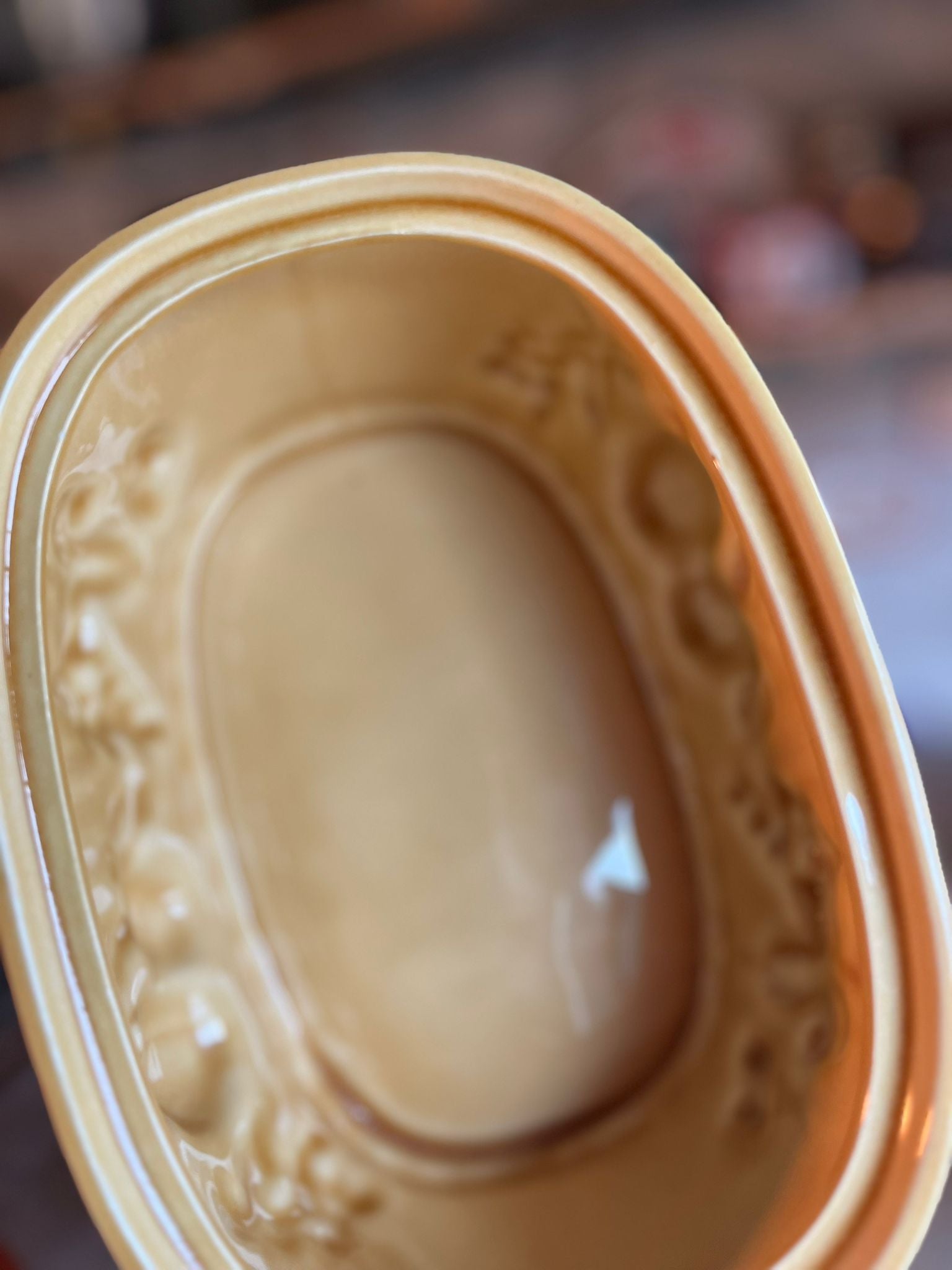 Antique Italian hand-painted ceramic fruit box