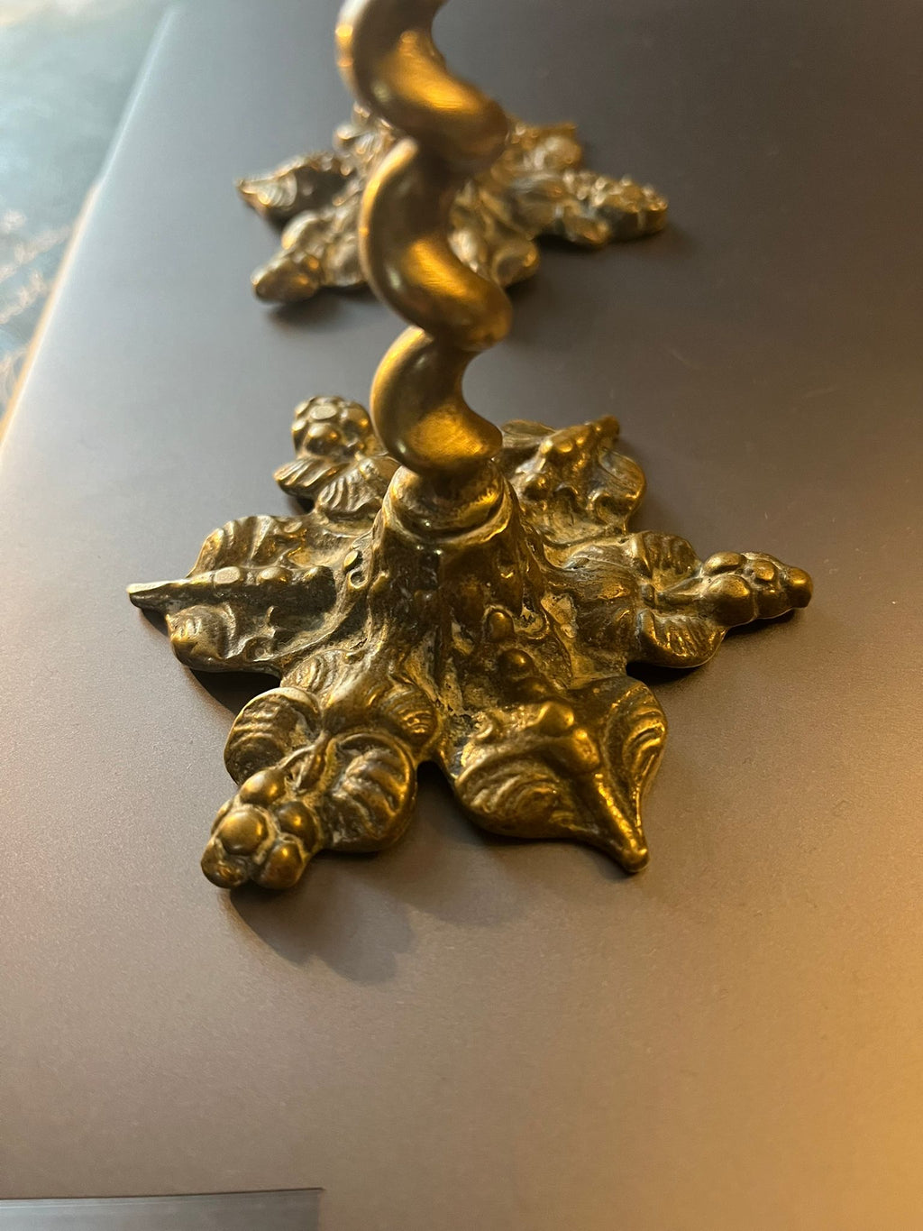 Antique brass candlesticks – baroque style
